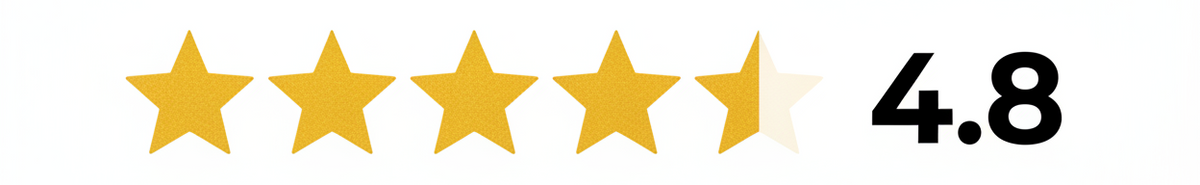 4.8 Star Rating Badge